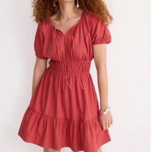 NWT J. Crew Cinched-waist puff-sleeve dress, Size S